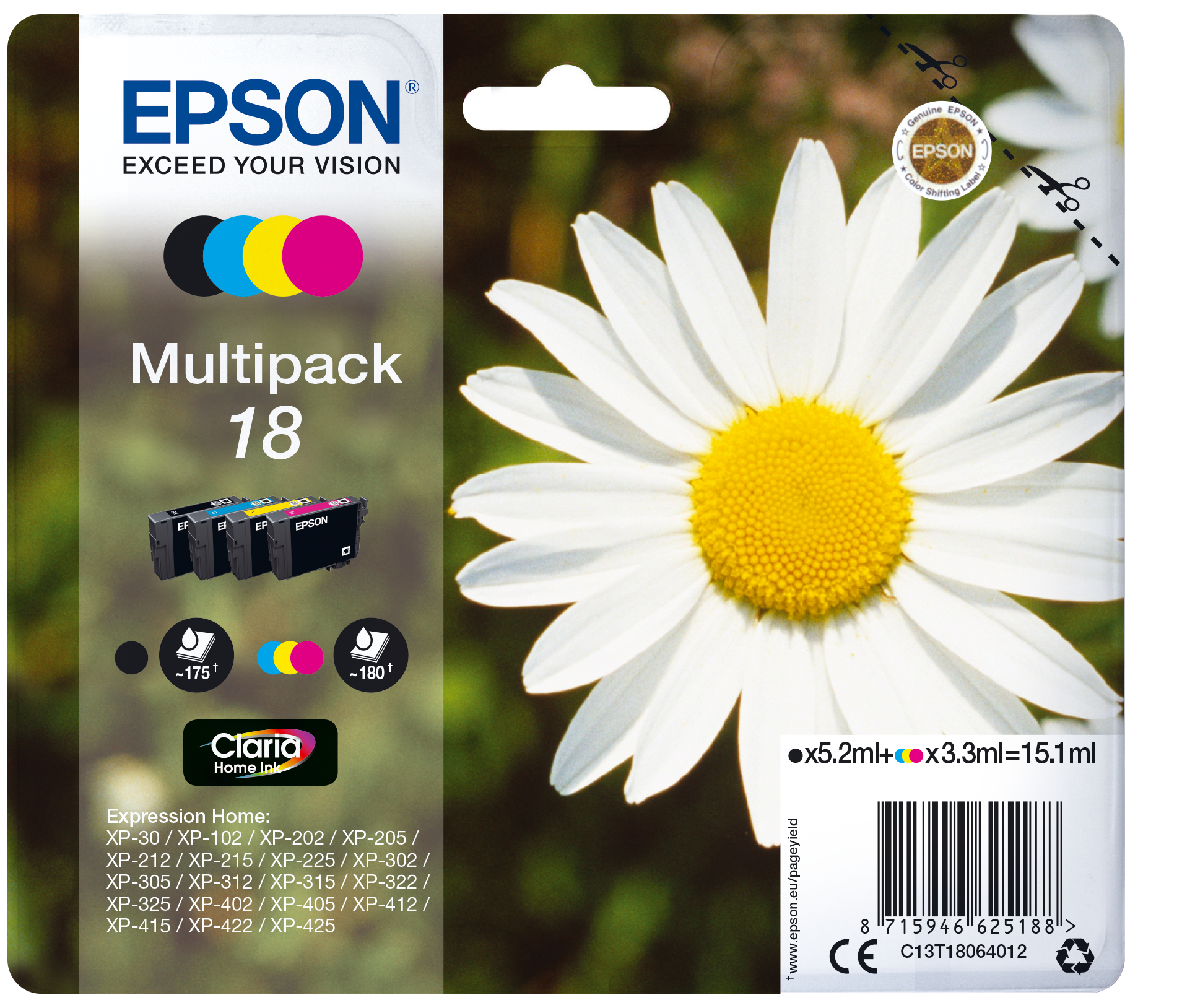 Cartouches d'encre jour pour Epson 33XL multipack de 5 couleurs, 33  cartouches