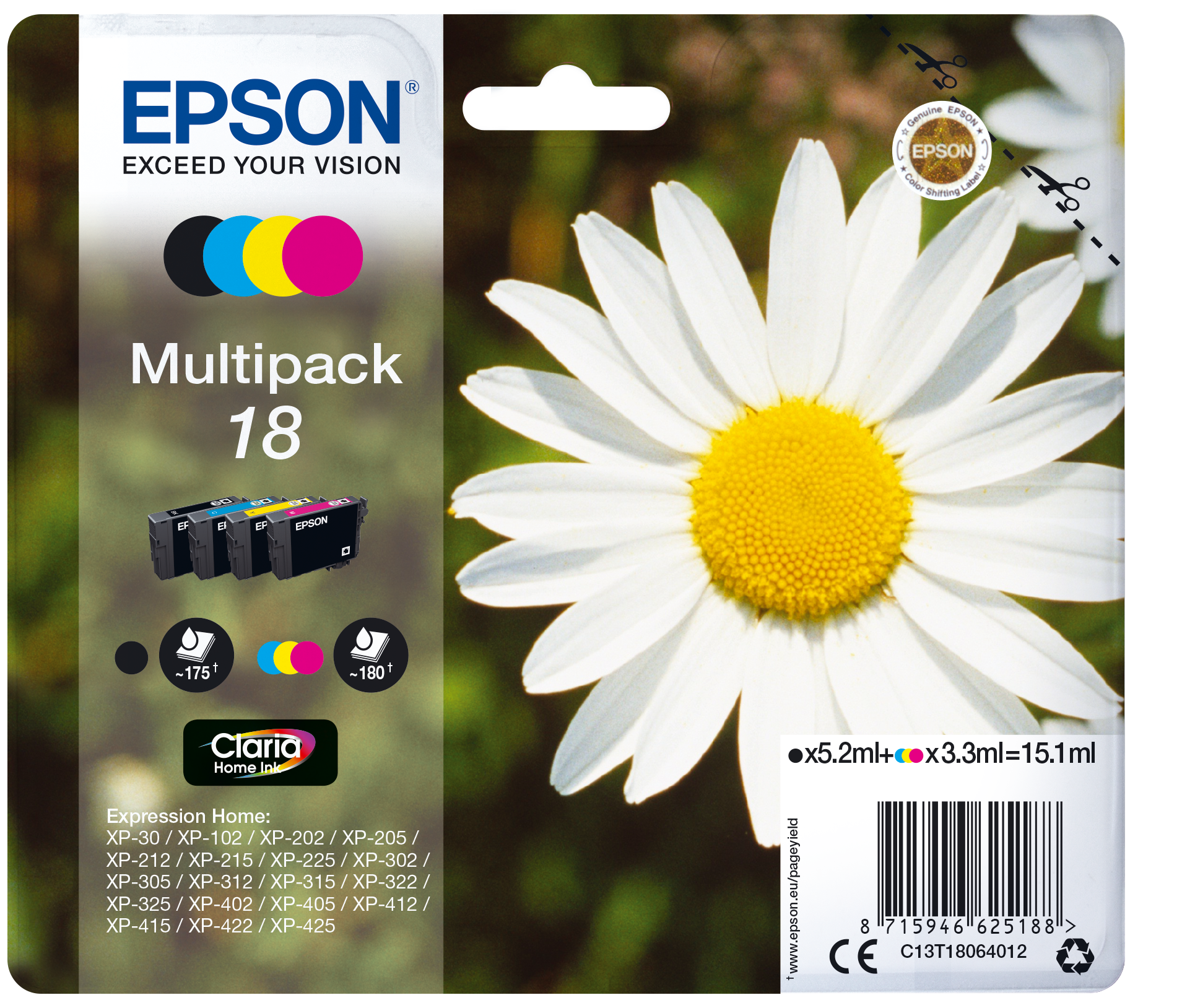 Cartouche d'encre Epson PACK ECOTANK 102 4 COULEURS - MULTIPACK 102