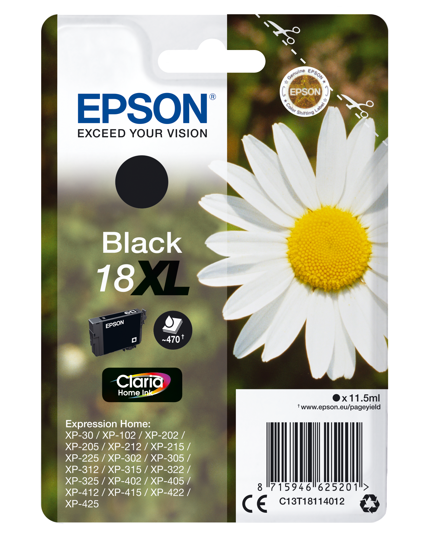 Singlepack Black 18XL Claria Home Ink