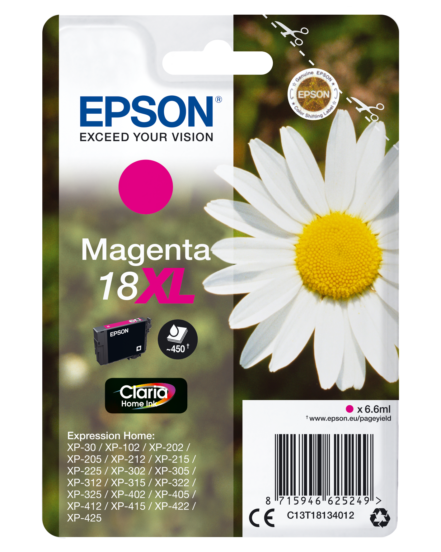 Singlepack Magenta 18XL Claria Home Ink