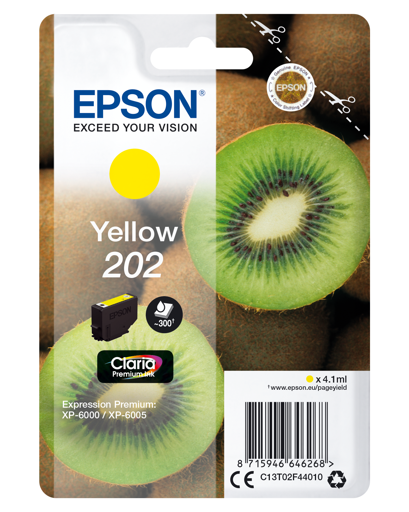 Singlepack Yellow 202 Claria Premium Ink