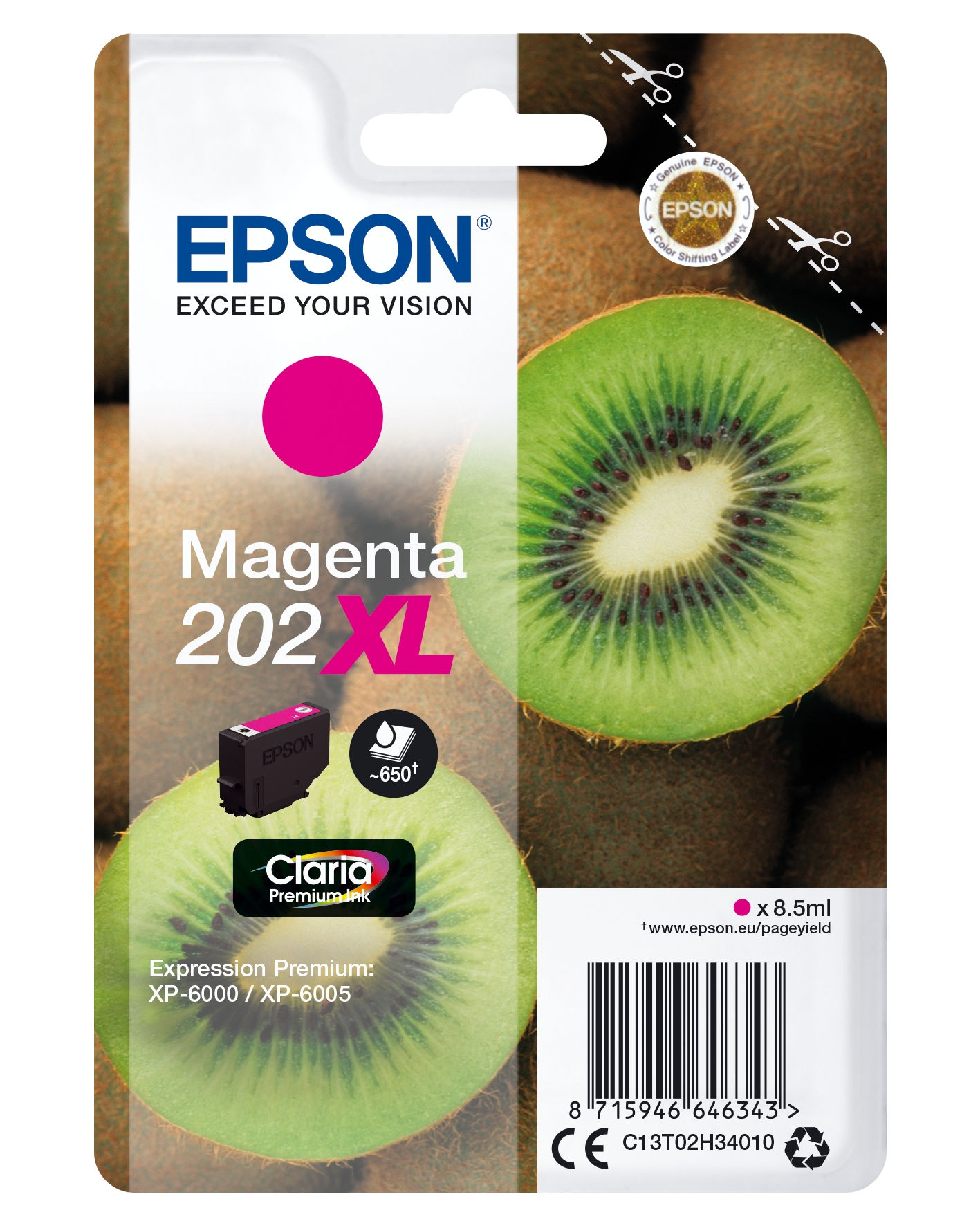Singlepack Magenta 202XL Claria Premium Ink