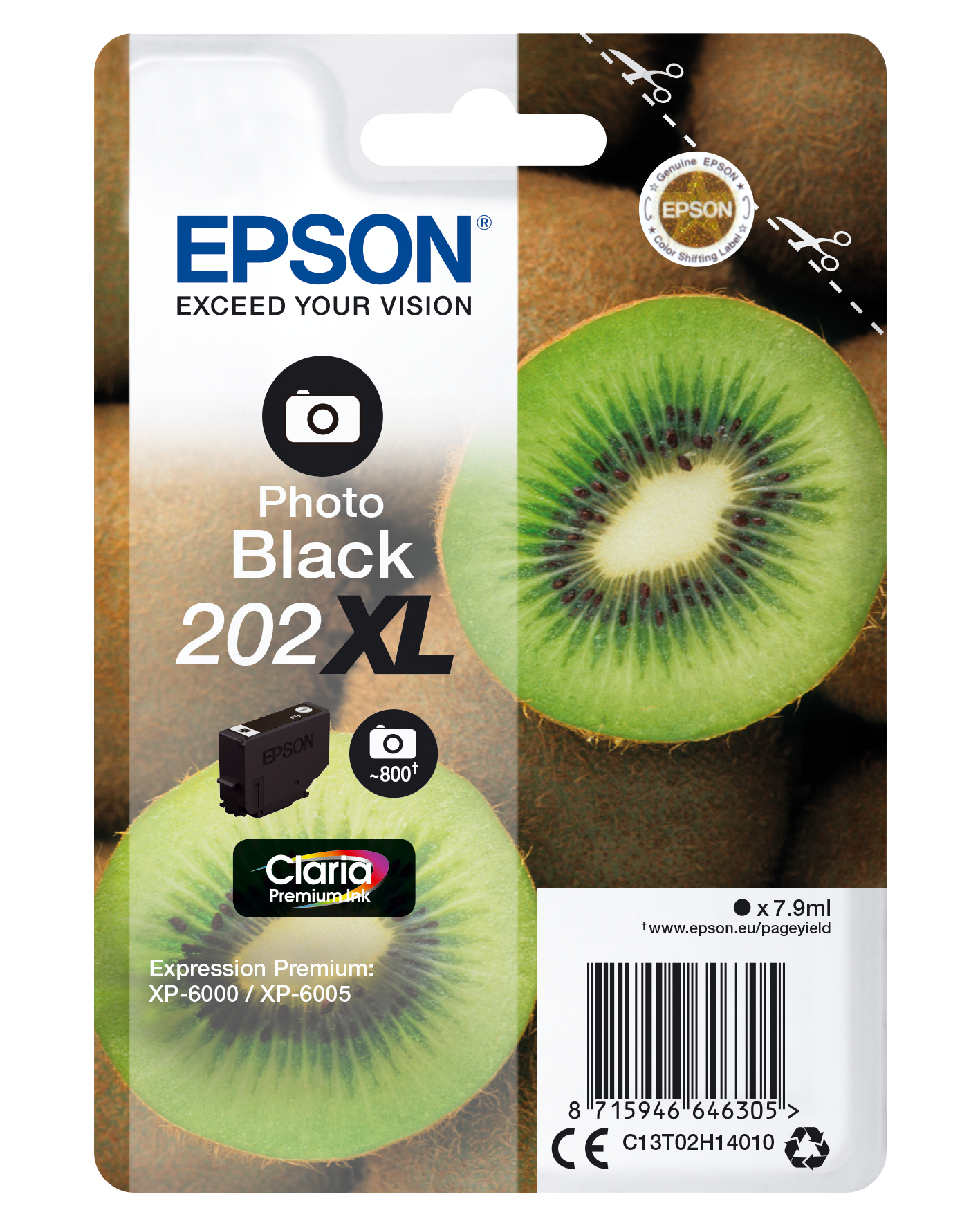 【新品 未使用品 未開封】 EPSON ETカートリッジ ブラック(Mサイズ) Singlepack Photo Black 202XL Claria Premium Ink | Ink Consumables