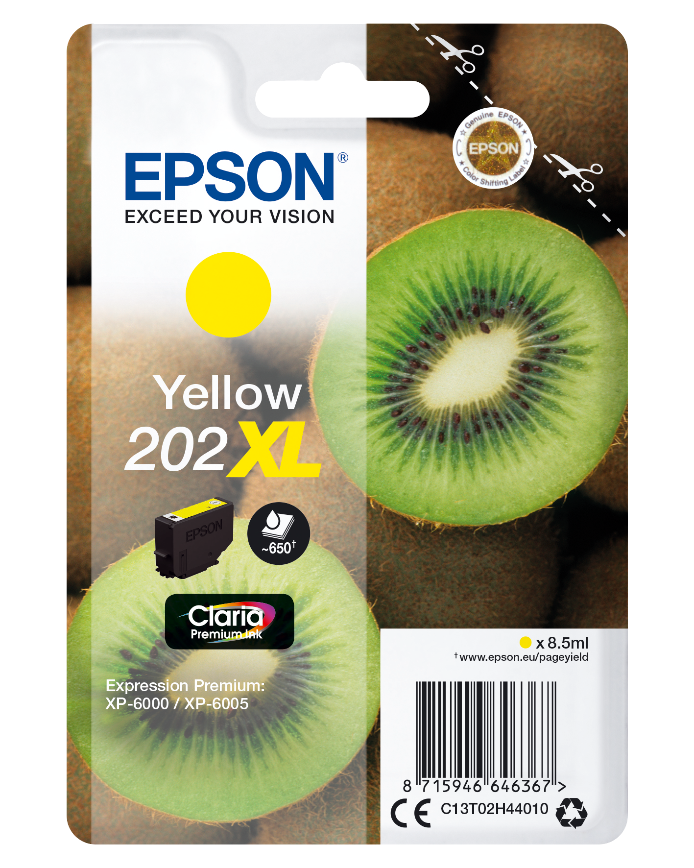 Singlepack Yellow 202XL Claria Premium Ink
