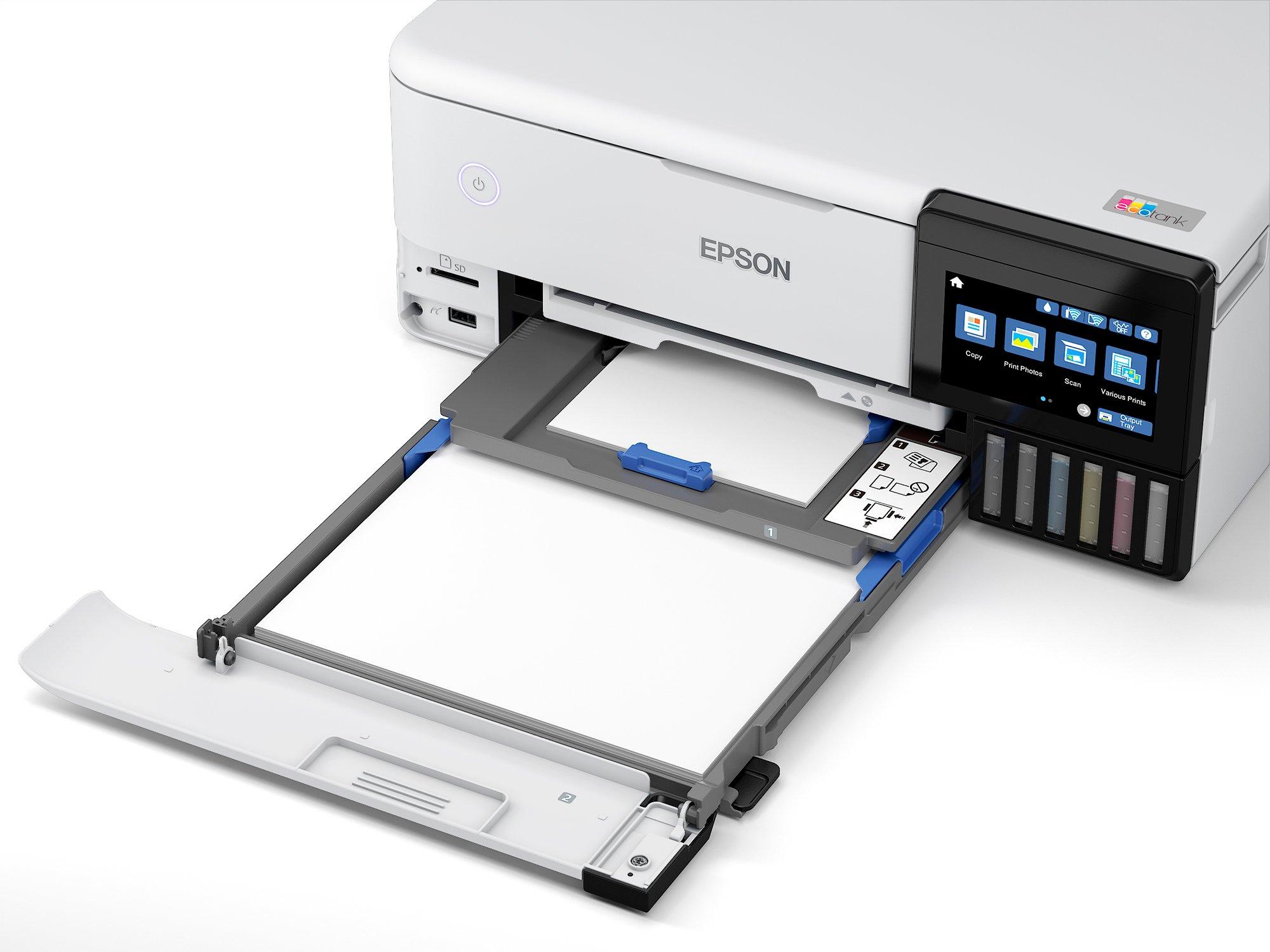 Epson EcoTank ET-8500, Impresora Fotográfica A4 MultiFunción WiFi con  Impresión a Doble Cara Automática