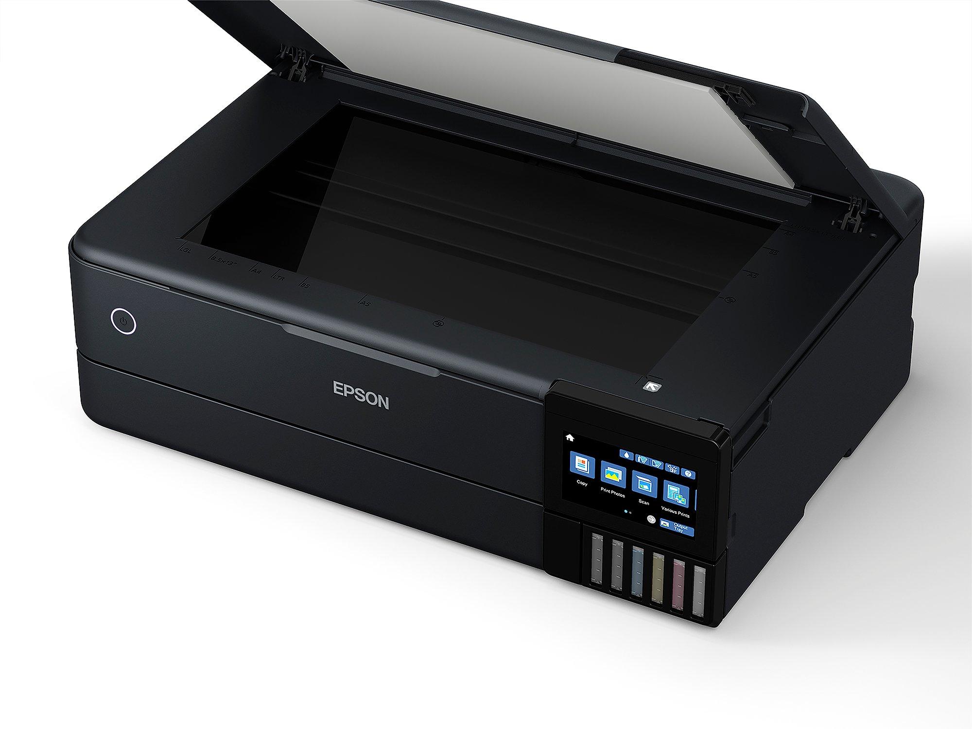 Epson EcoTank Photo ET-8550 Impresora inalámbrica de gran formato Supertank  todo en uno con escáner, copiadora, Ethernet y pantalla táctil a color de