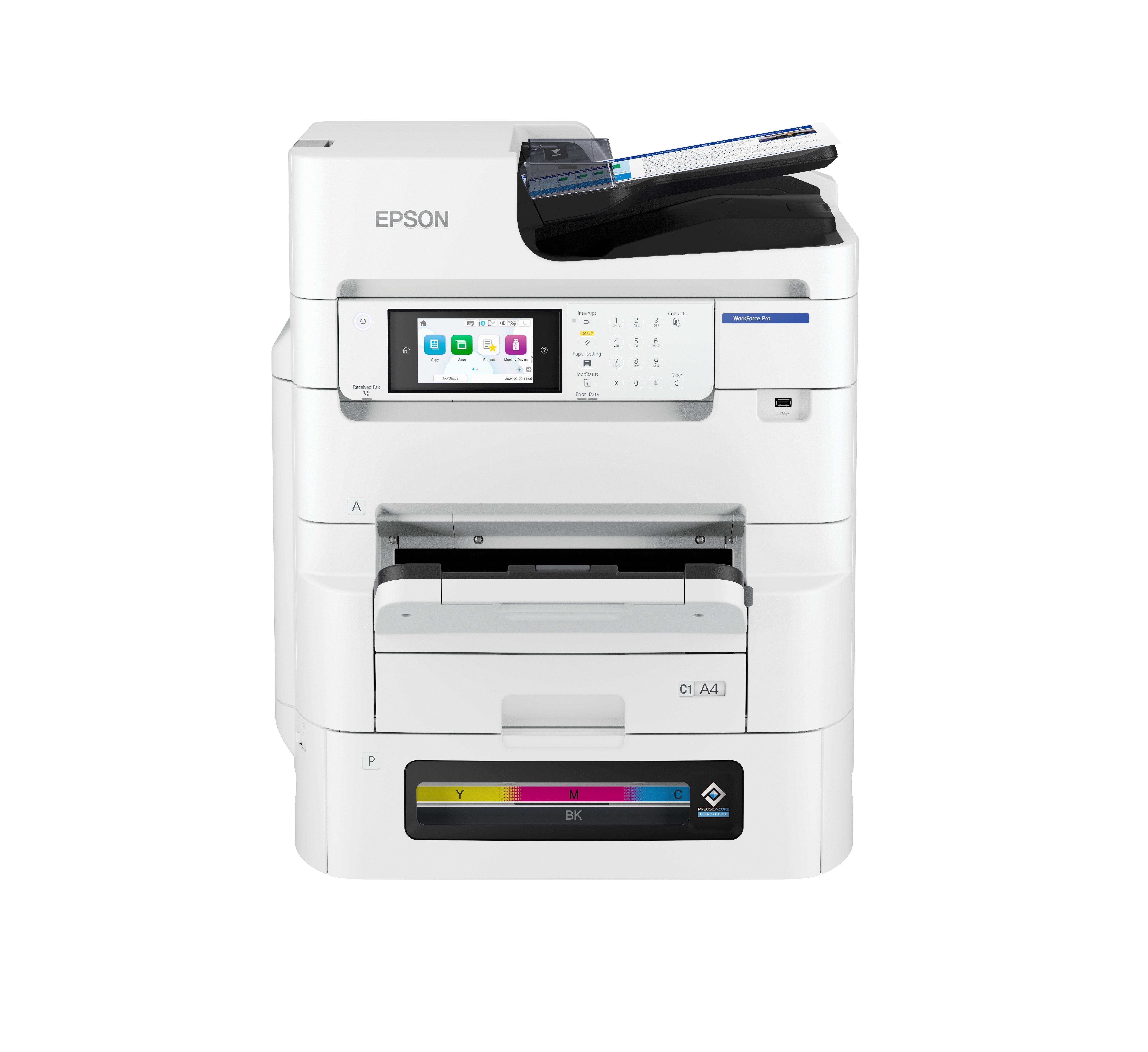 Multifunzione business A3 RIPS a colori, TCO basso, con elevato rendimento dell’inchiostro WorkForce Pro EM-C8101RDWF