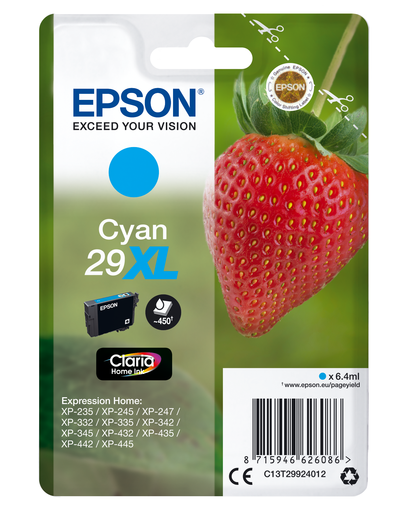 Cartouche d'encre Epson 29XL Cyan
