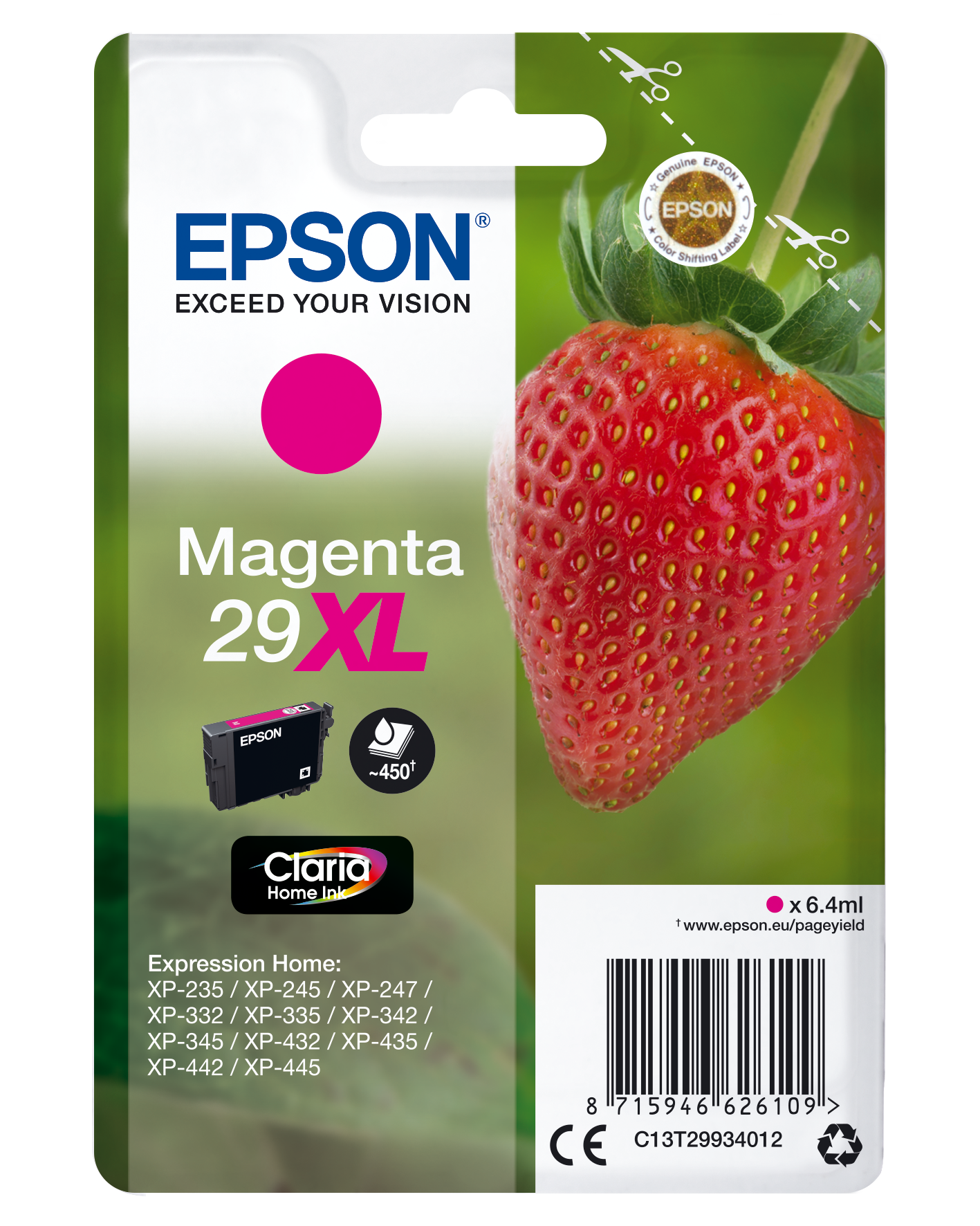Singlepack Magenta 29XL Claria Home Ink