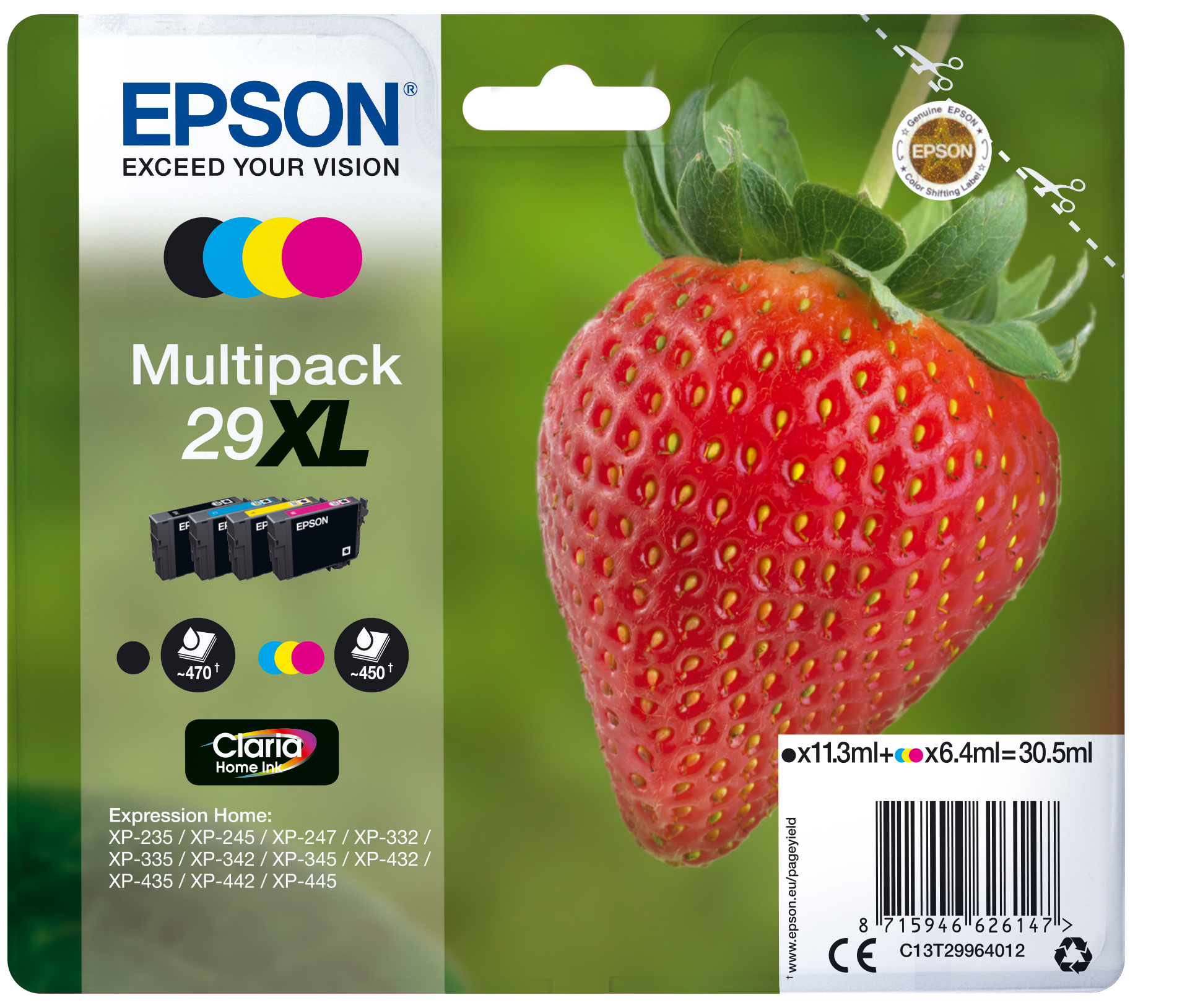 Multipack 4-colours 29XL Claria Home Ink | Ink Consumables