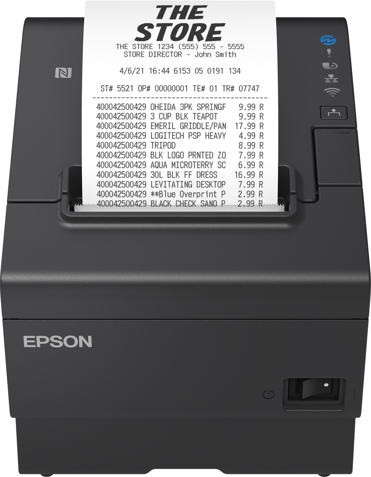 Epson TM-T88V série noire USB + PS-180 + câble AC