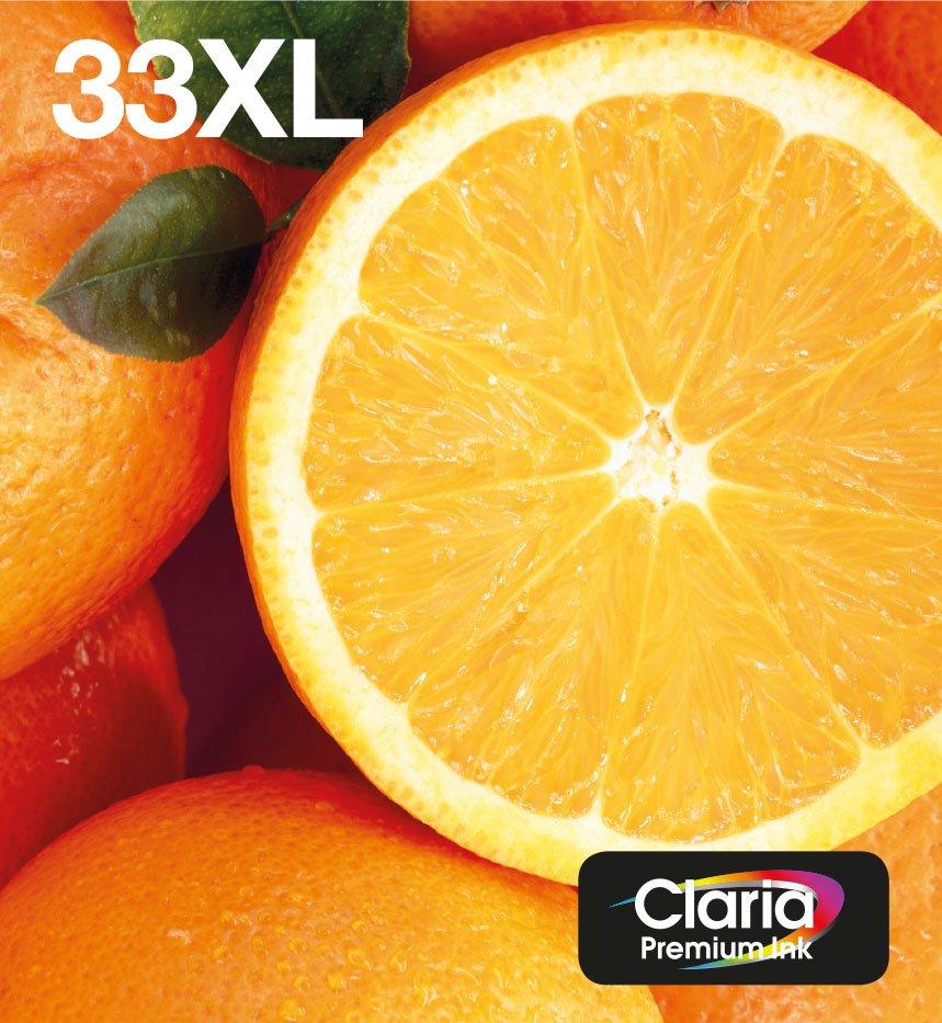 Cartouche compatible Epson 33XL Oranges - Pack de 5 - noir, noir photo,  cyan, magenta, jaune - Switch