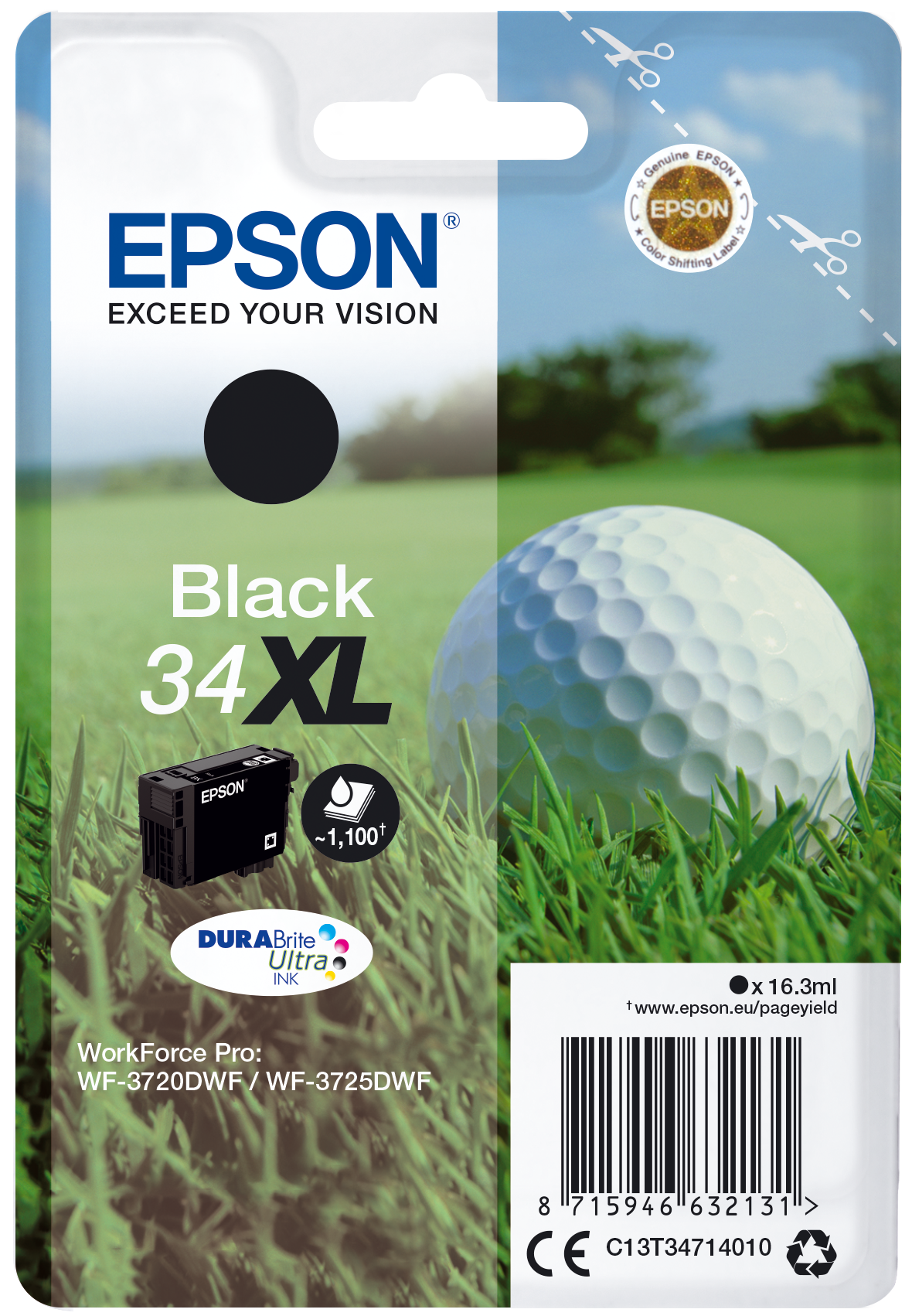 Singlepack Black 34XL DURABrite Ultra Ink