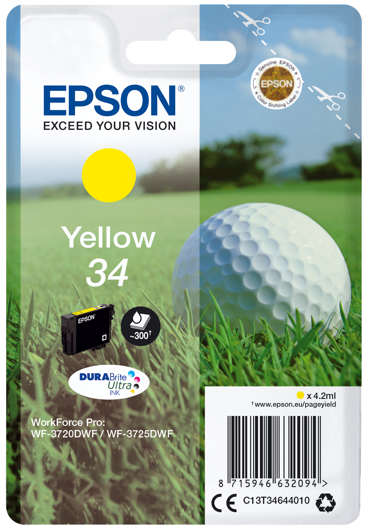 Singlepack Yellow 34 DURABrite Ultra Ink