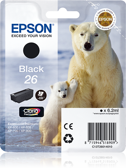 Singlepack Black 26 Claria Premium Ink