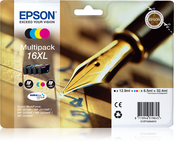 Multipack 4-colours 16XL DURABrite Ultra Ink