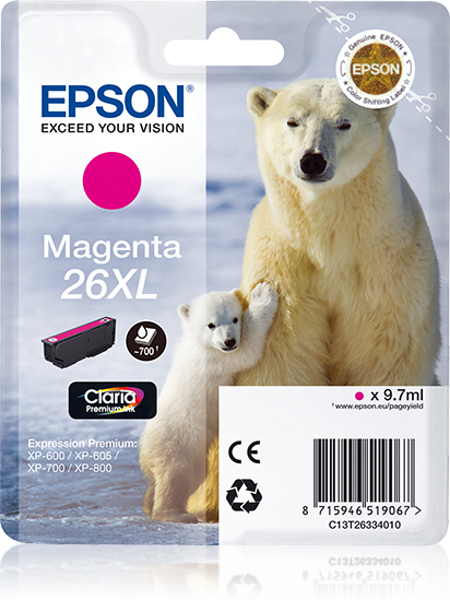 Singlepack Magenta 26XL Claria Premium Ink