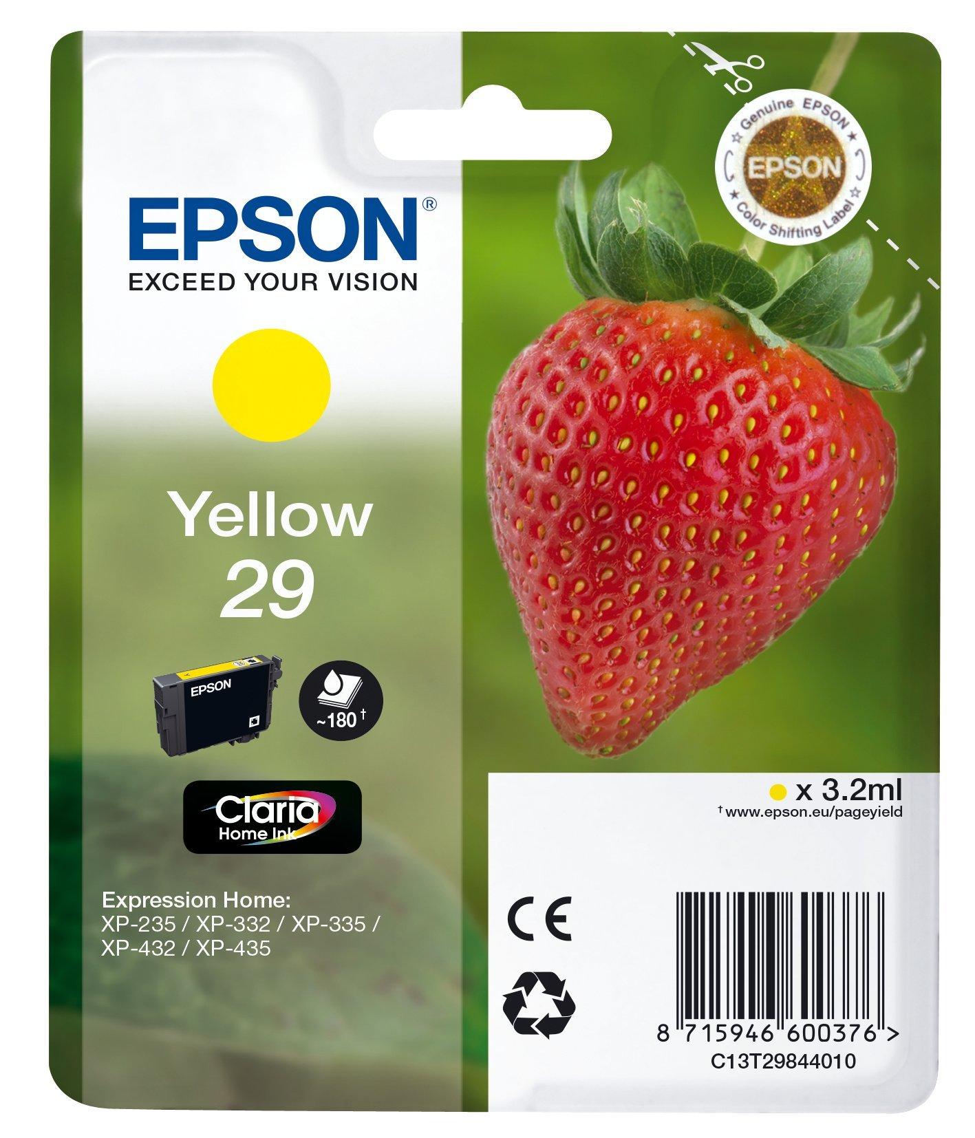 Singlepack Yellow 29 Claria Home Ink