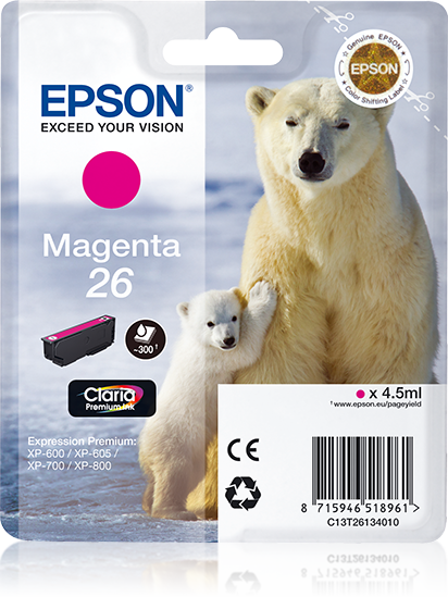 Singlepack Magenta 26 Claria Premium Ink