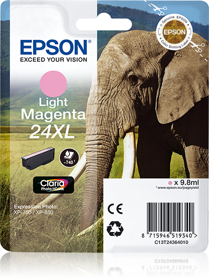 Singlepack Light Magenta 24XL Claria Photo HD Ink