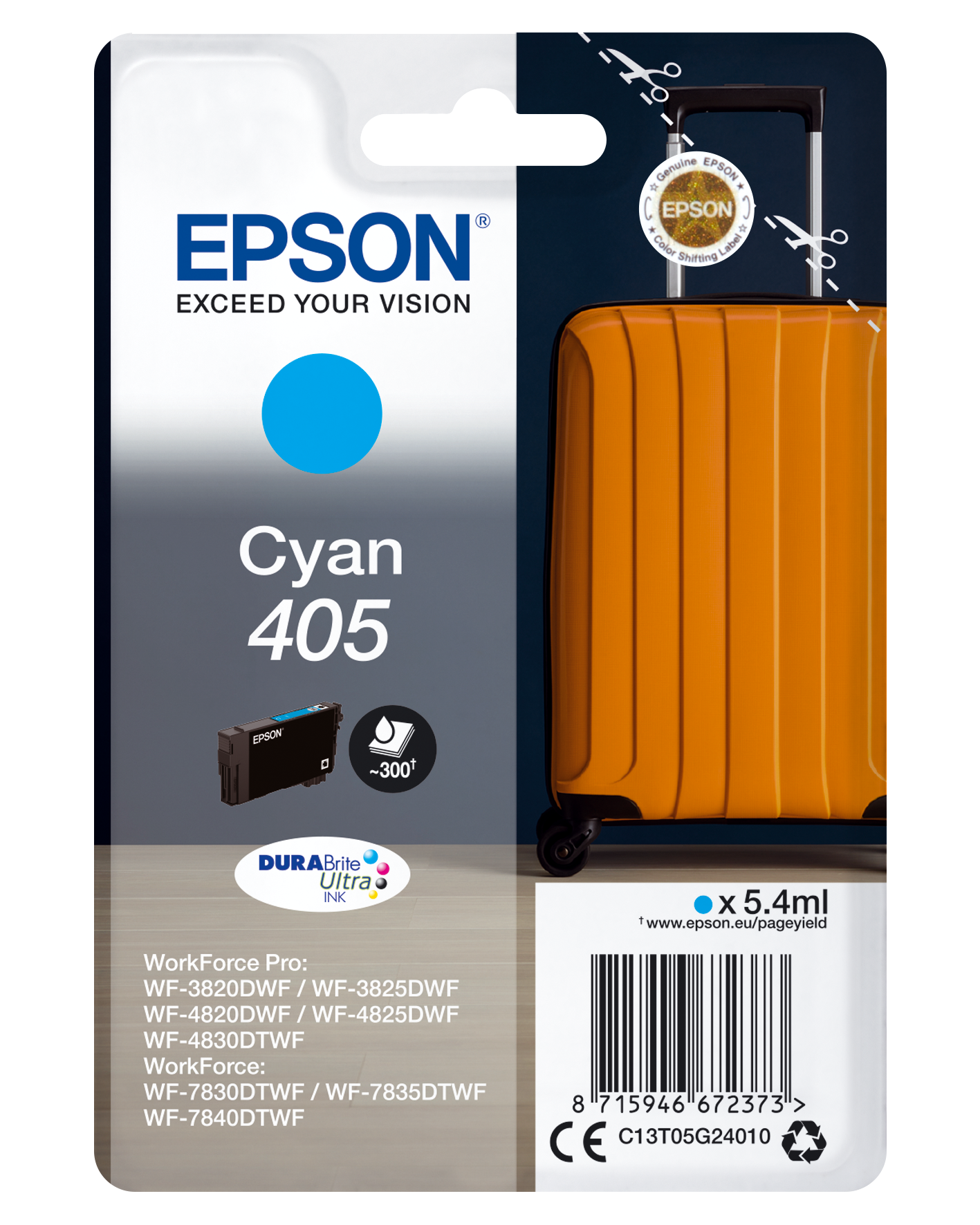 Epson DURABrite Ultra 405 Suitcase Individual Genuine Inks