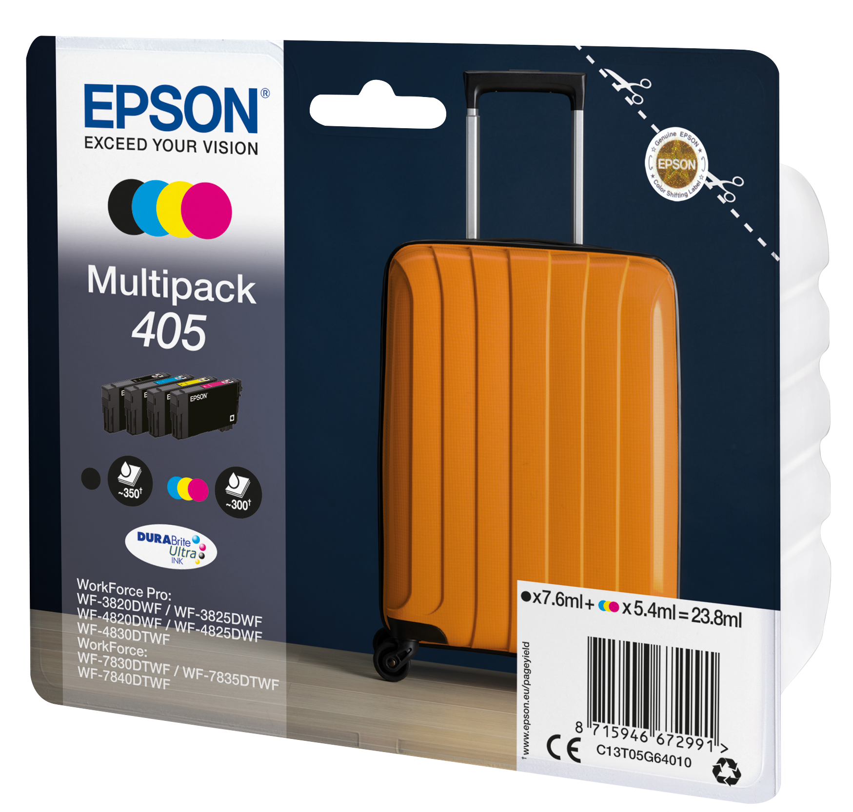 Gevaar Voorwaardelijk Psychologisch 405 Koffer DURABrite Ultra multipack vierkleureninkt | Inkten | Inkt &  papier | Producten | Epson België