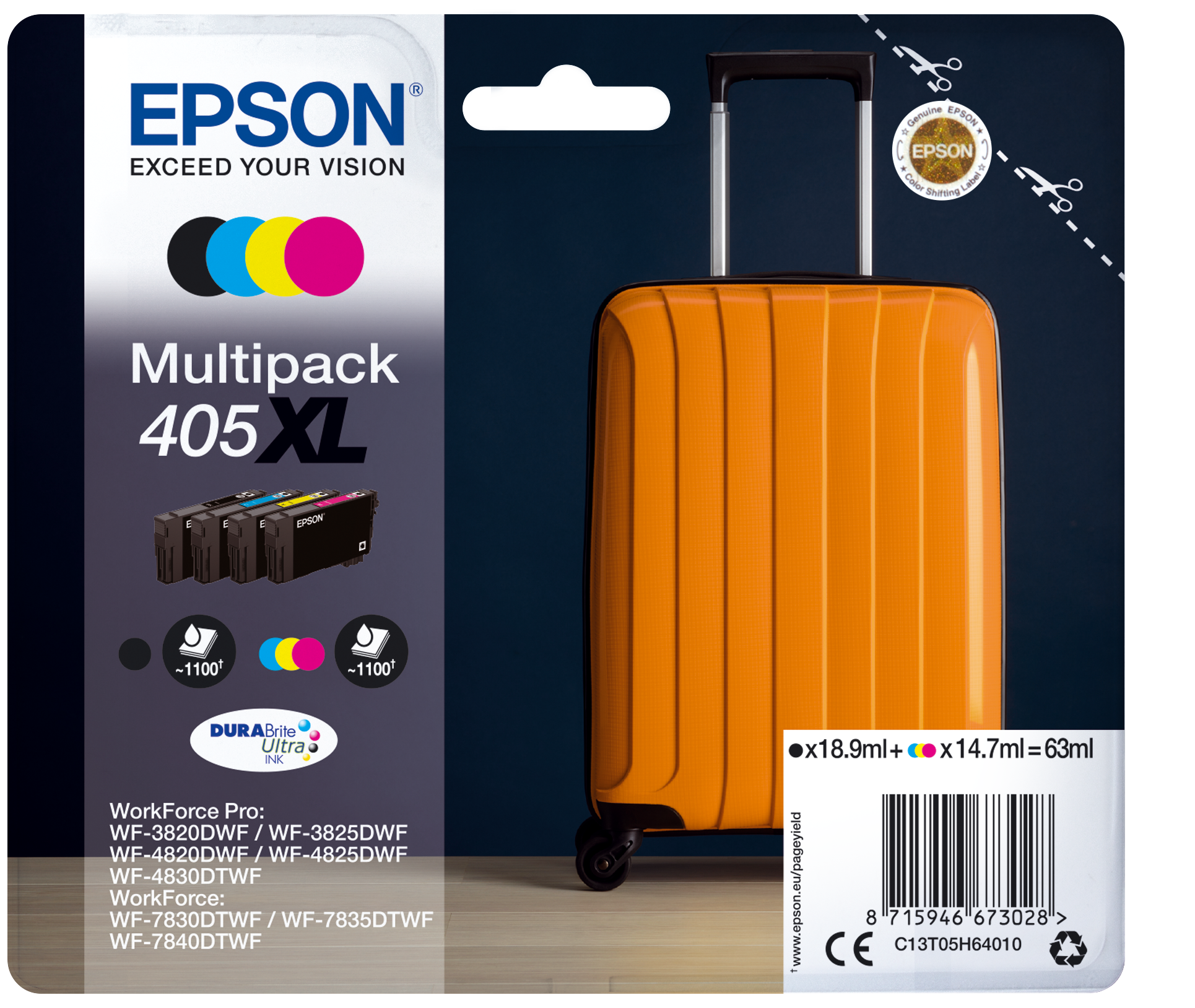 Encre DURABrite Ultra multipack 4 couleurs Valise 405XL, Consommables  encre, Encre & papier, Produits