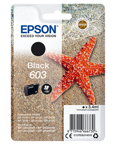 Consommable D'impression Epson 603 XL Cyan Série Etoile de Mer