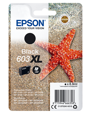 603XL Starfish Single Black Ink, Ink Consumables