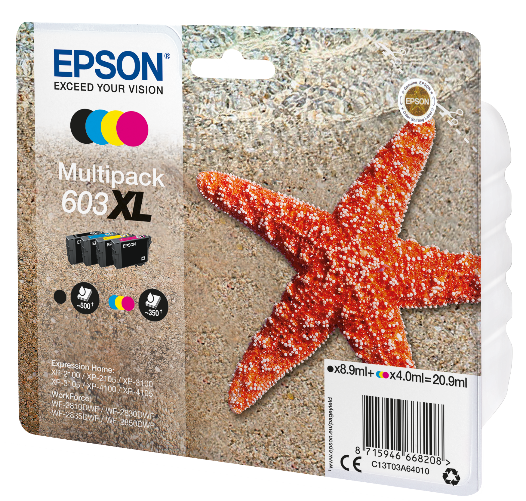 603XL Starfish Multipack 4-colours Ink, Ink Consumables, Ink & Paper, Products