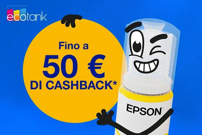Fino a 50 € DI CASHBACK*