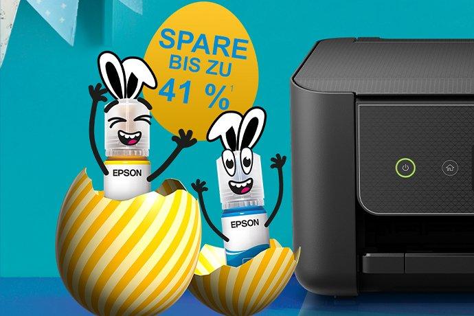 Easter Sale promotions image with inkies and a printer
