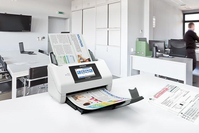 A scanner in an office.