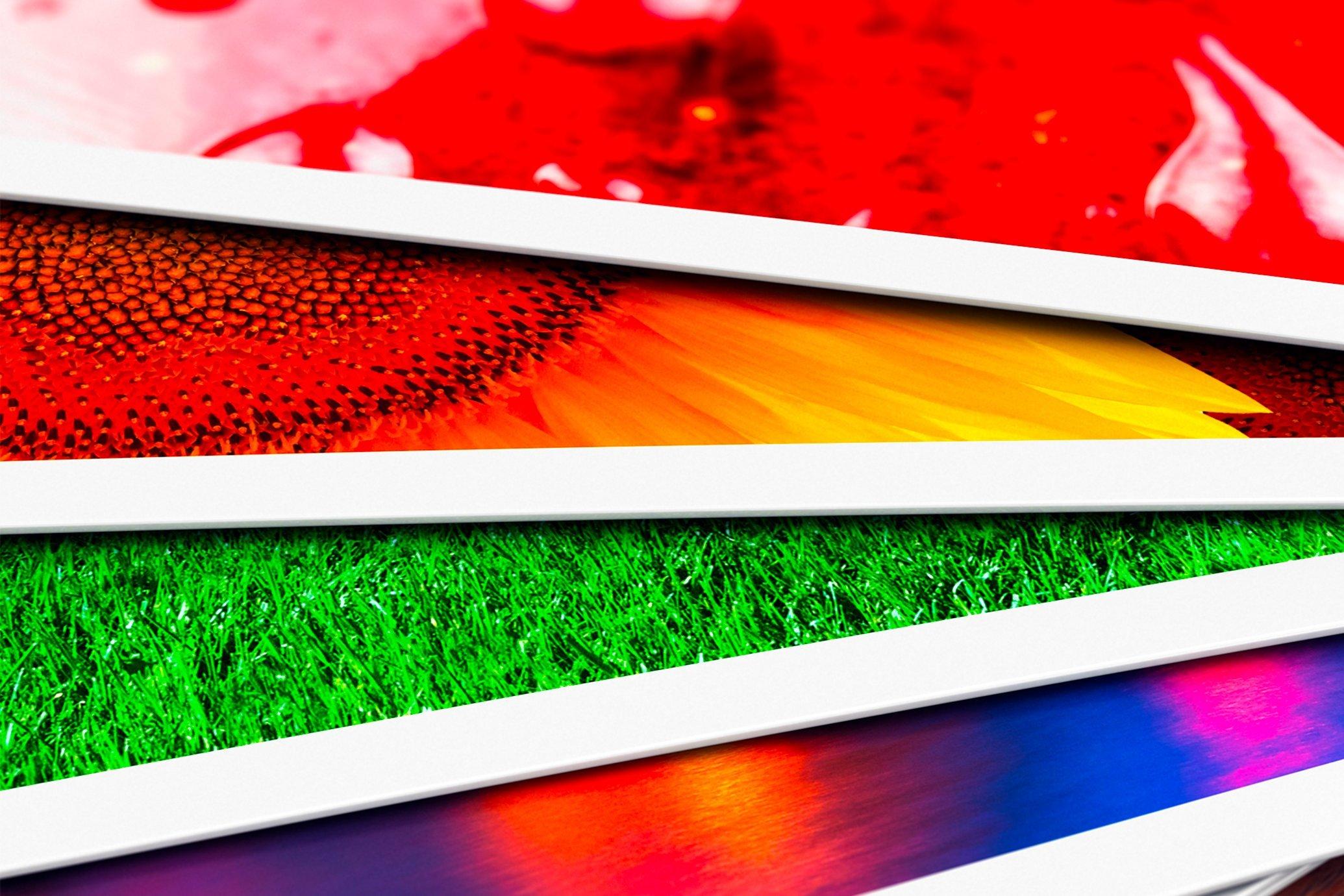 A range of colourful photo prints