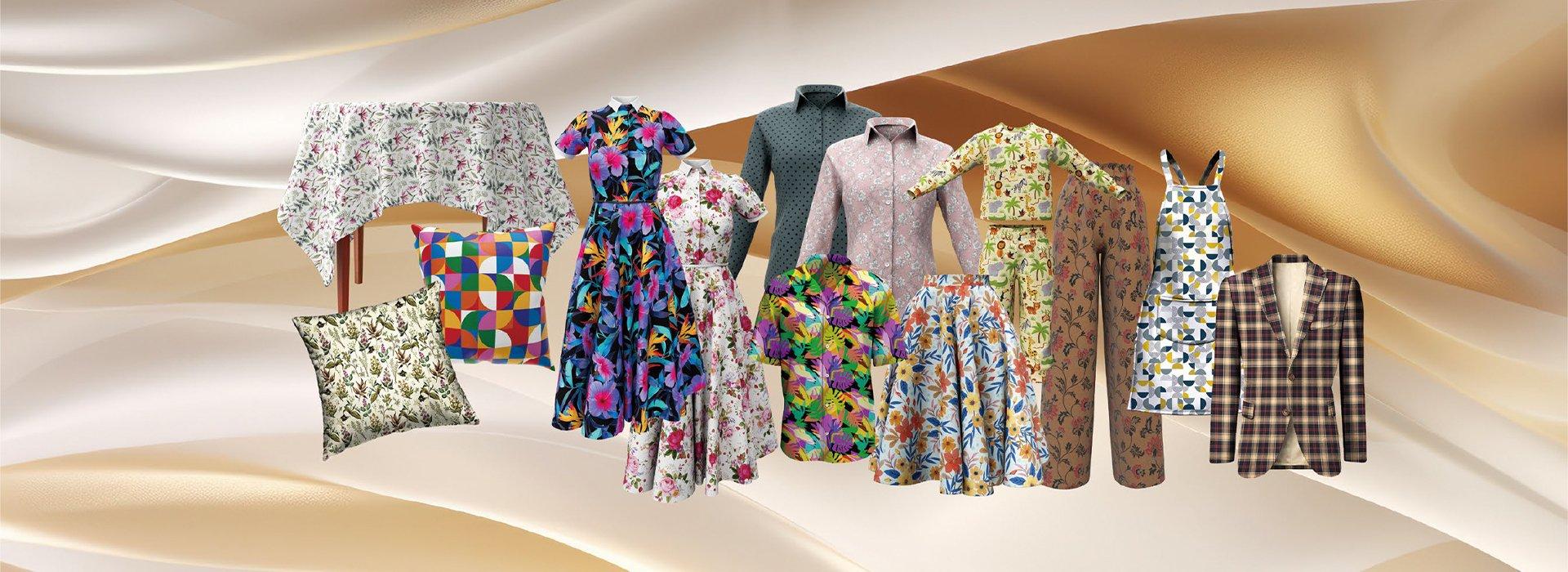 Clothes with different patterns