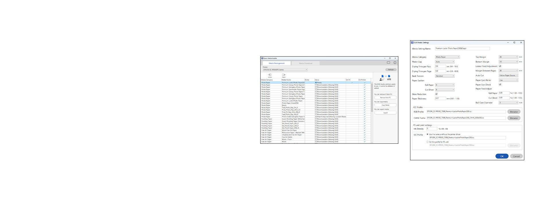Diagram illustrating how Epson Media Installer works