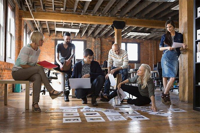 A group of people working on a project.