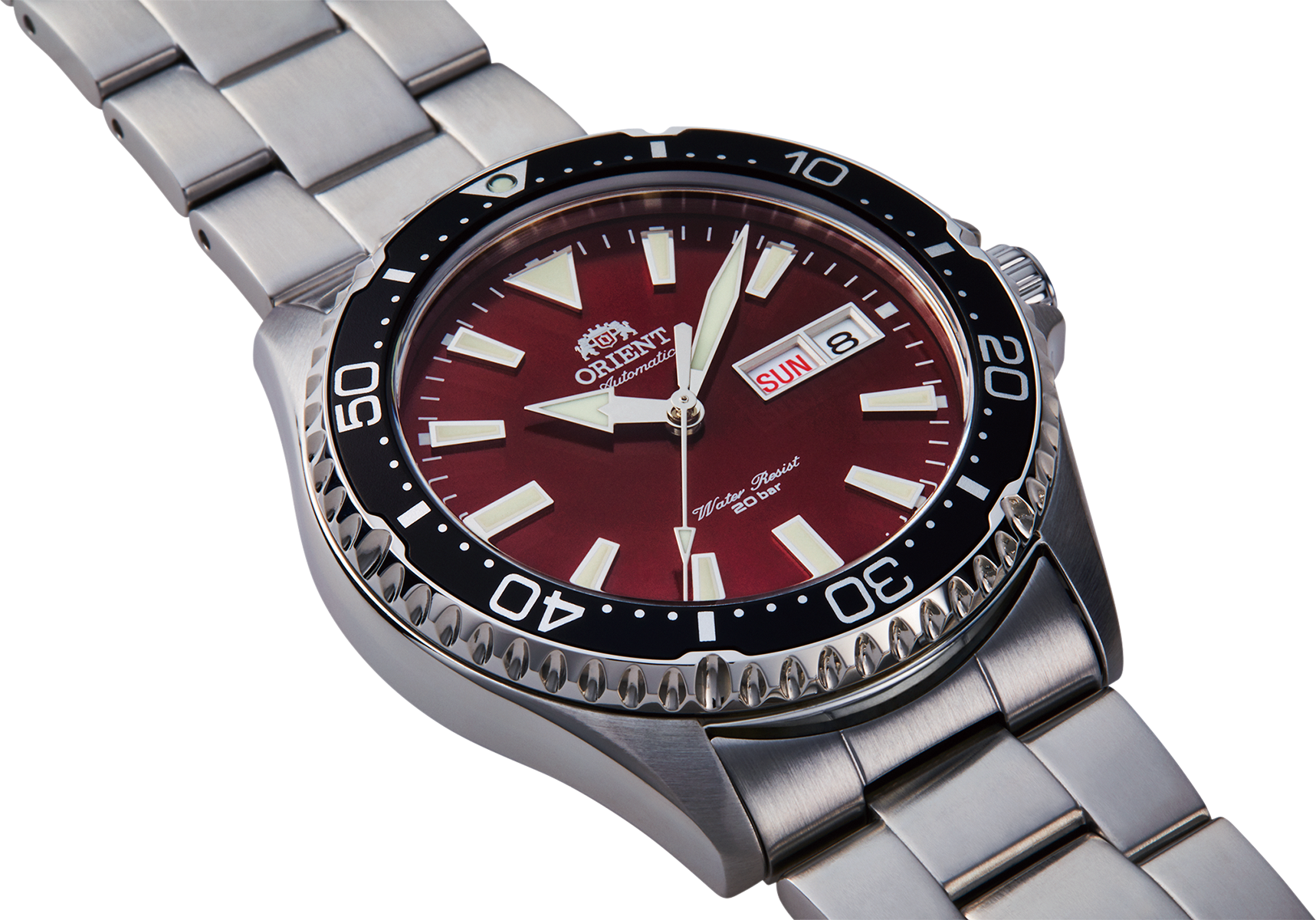 Orient mako deals red dial