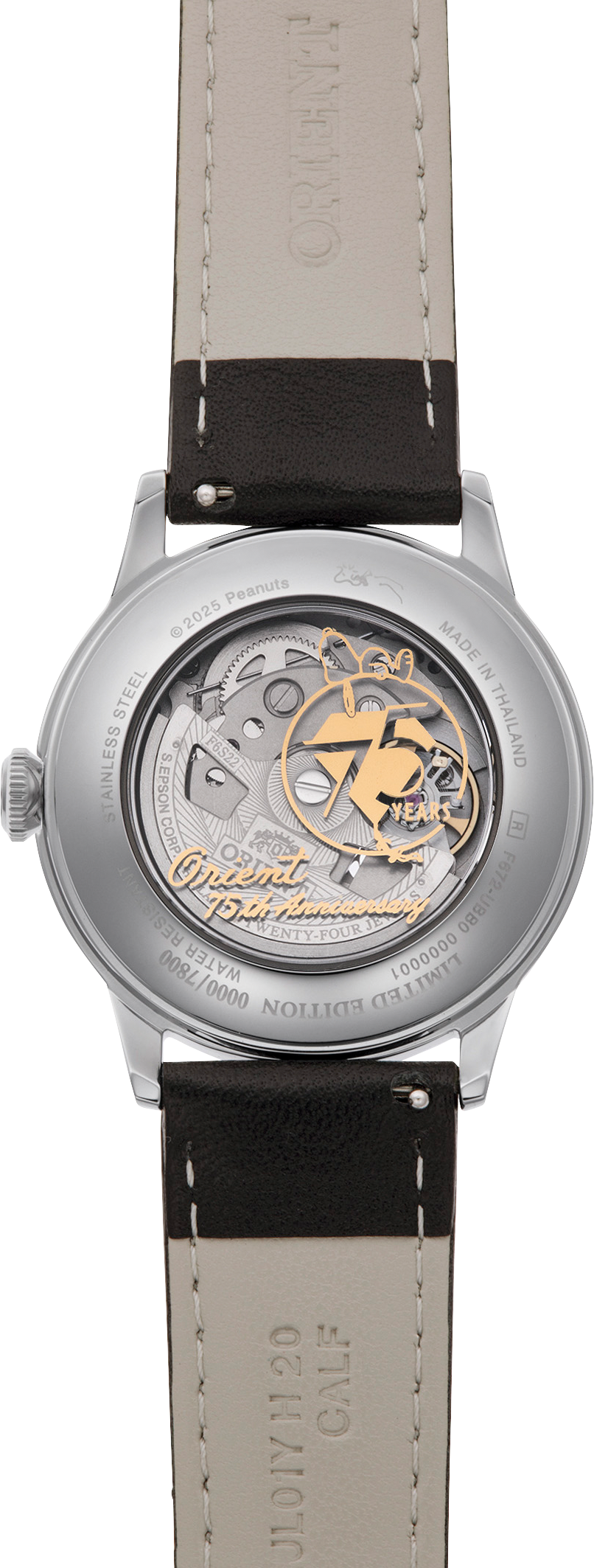 シンゴ38 Orient Bambino 38mm - 75th Anniversary Peanuts Edition | Orient