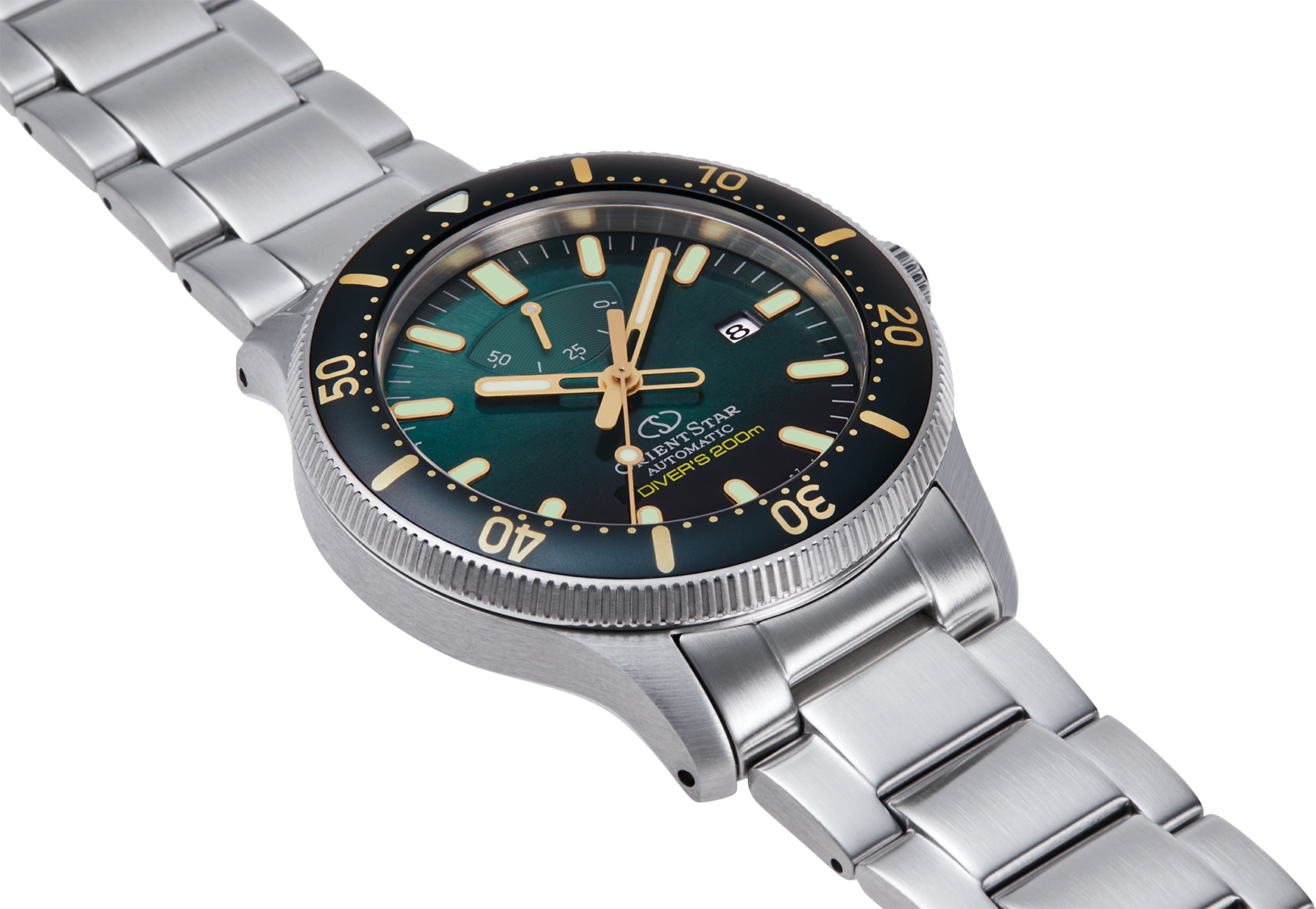 Orient star green on sale dial