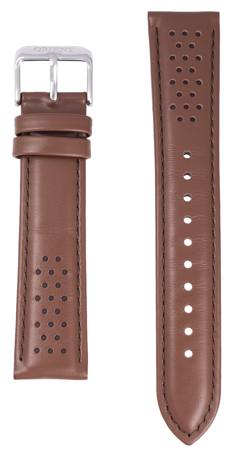Bracelet en cuir marron Rally de 21 mm