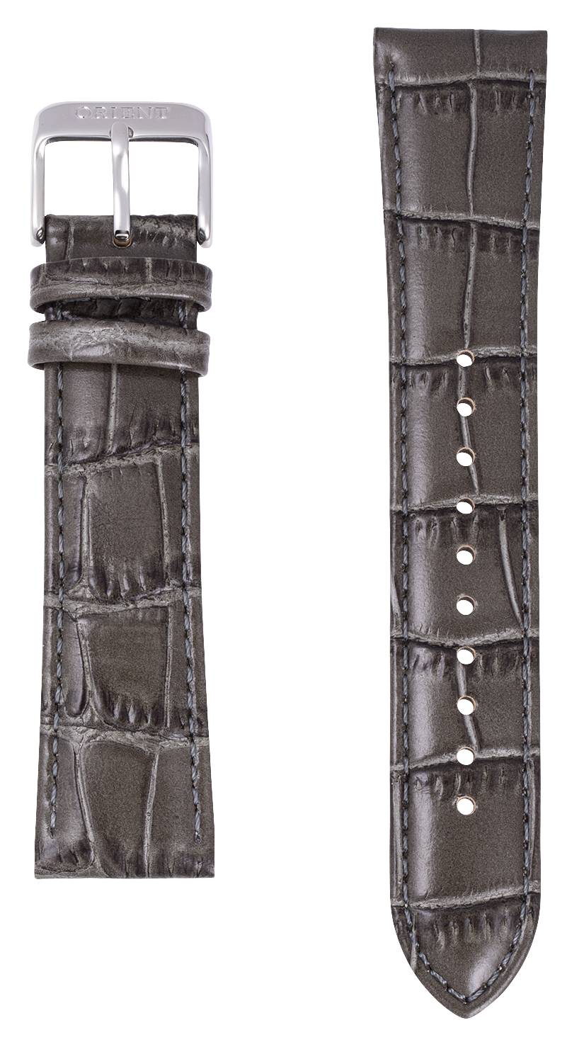 Bracelet en cuir gris de 21 mm avec détachement rapide