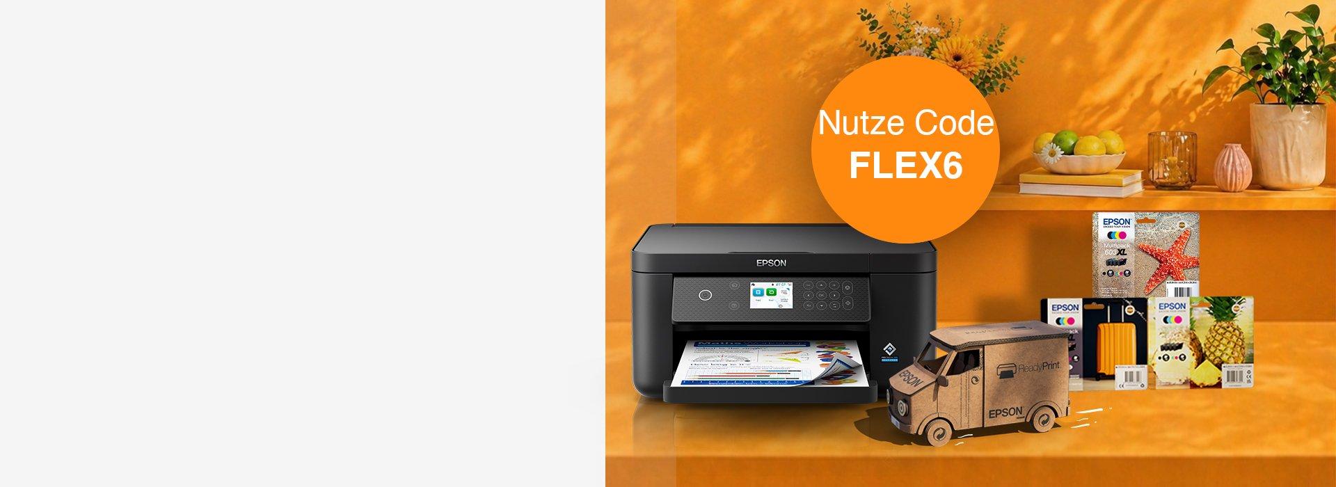 Ready Print Flex Spring Summer Promo image with printer and cartidgaes