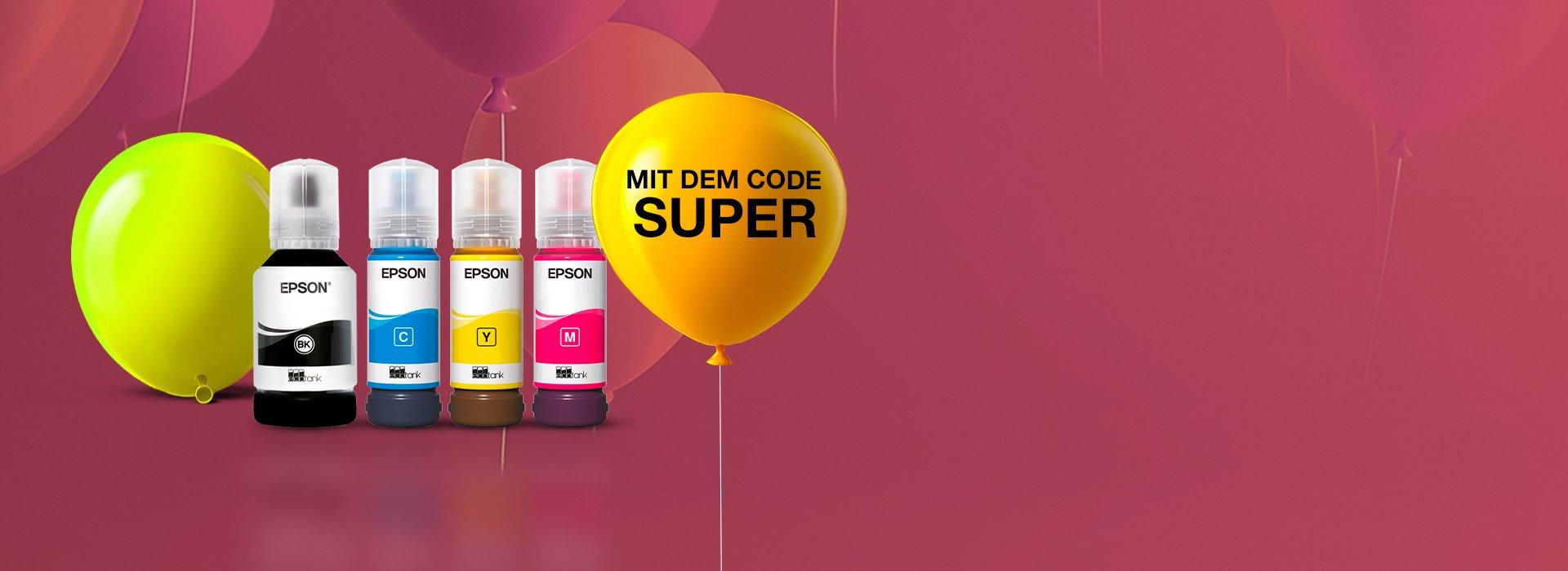 Inkdinfer banner for Super Saving Sales with Ink bottles