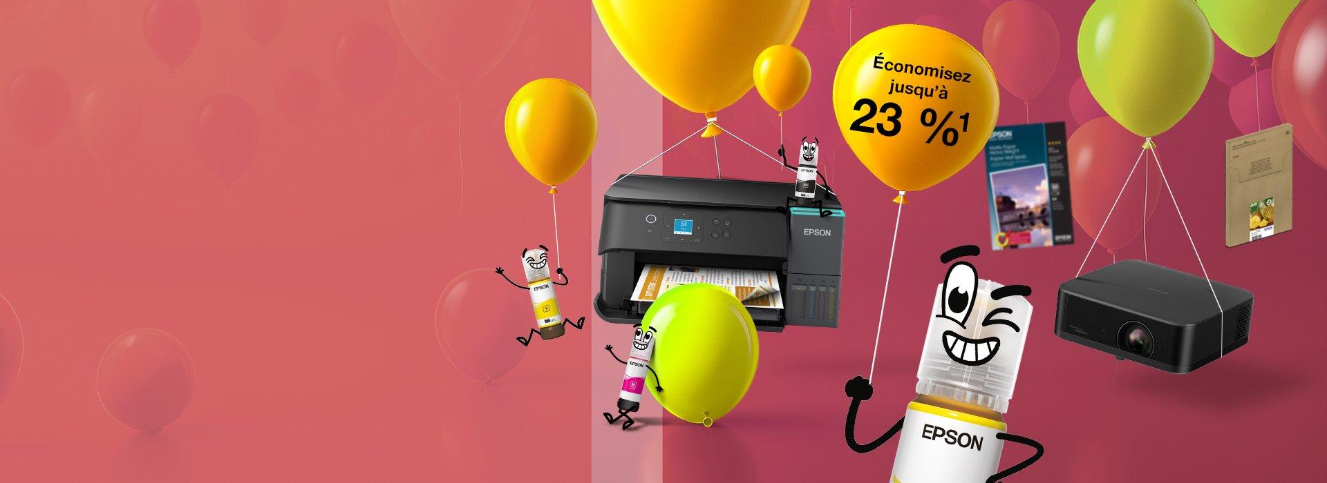 Super Savings banner with balloons and Inkies