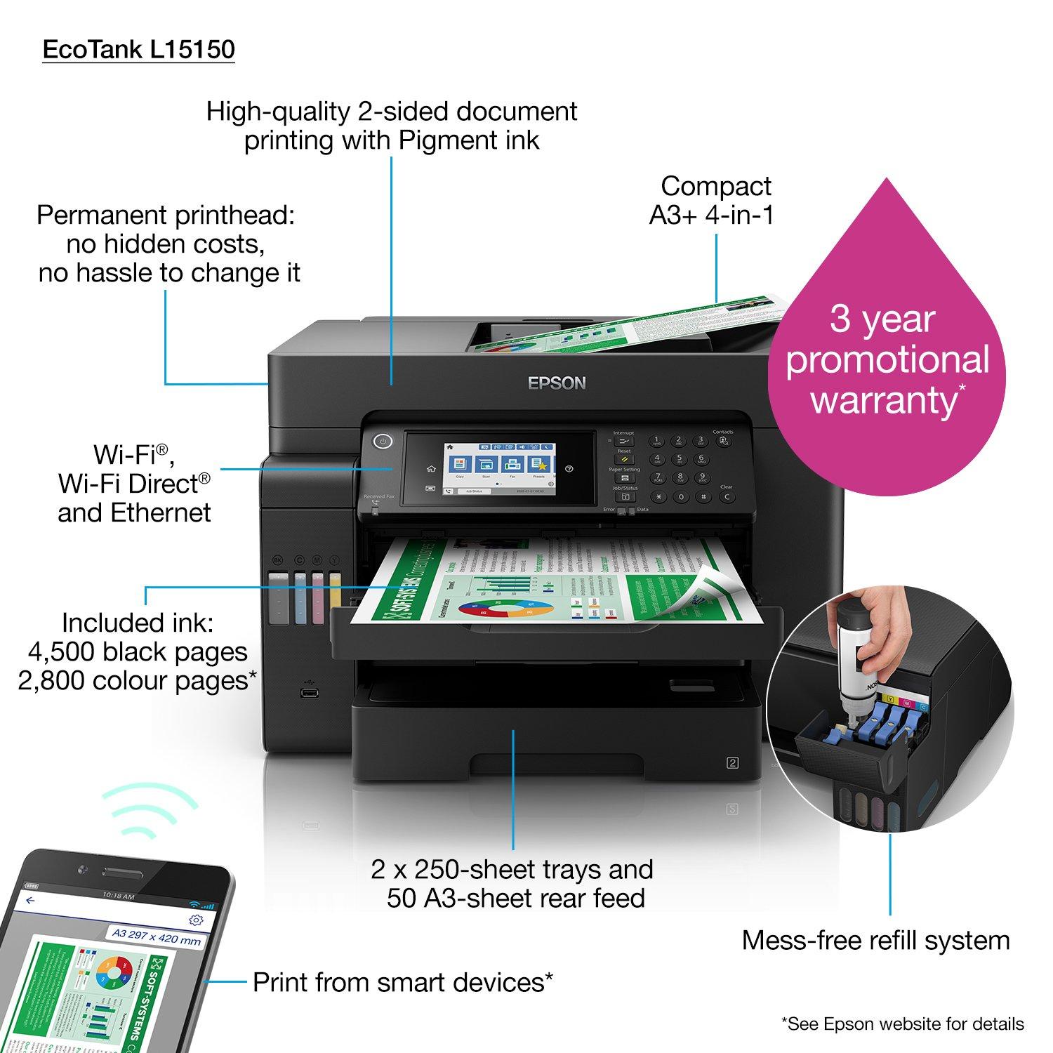 Impresora A3 Epson L15150 Multifuncional EcoTank
