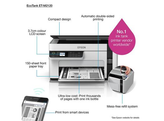 EcoTank M2120 | Consumer | Inkjet Printers | Printers | Products | Epson Europe