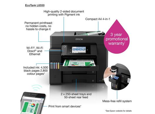 EcoTank L6550 | Consumer | Inkjet Printers | Printers | Products | Epson  Europe