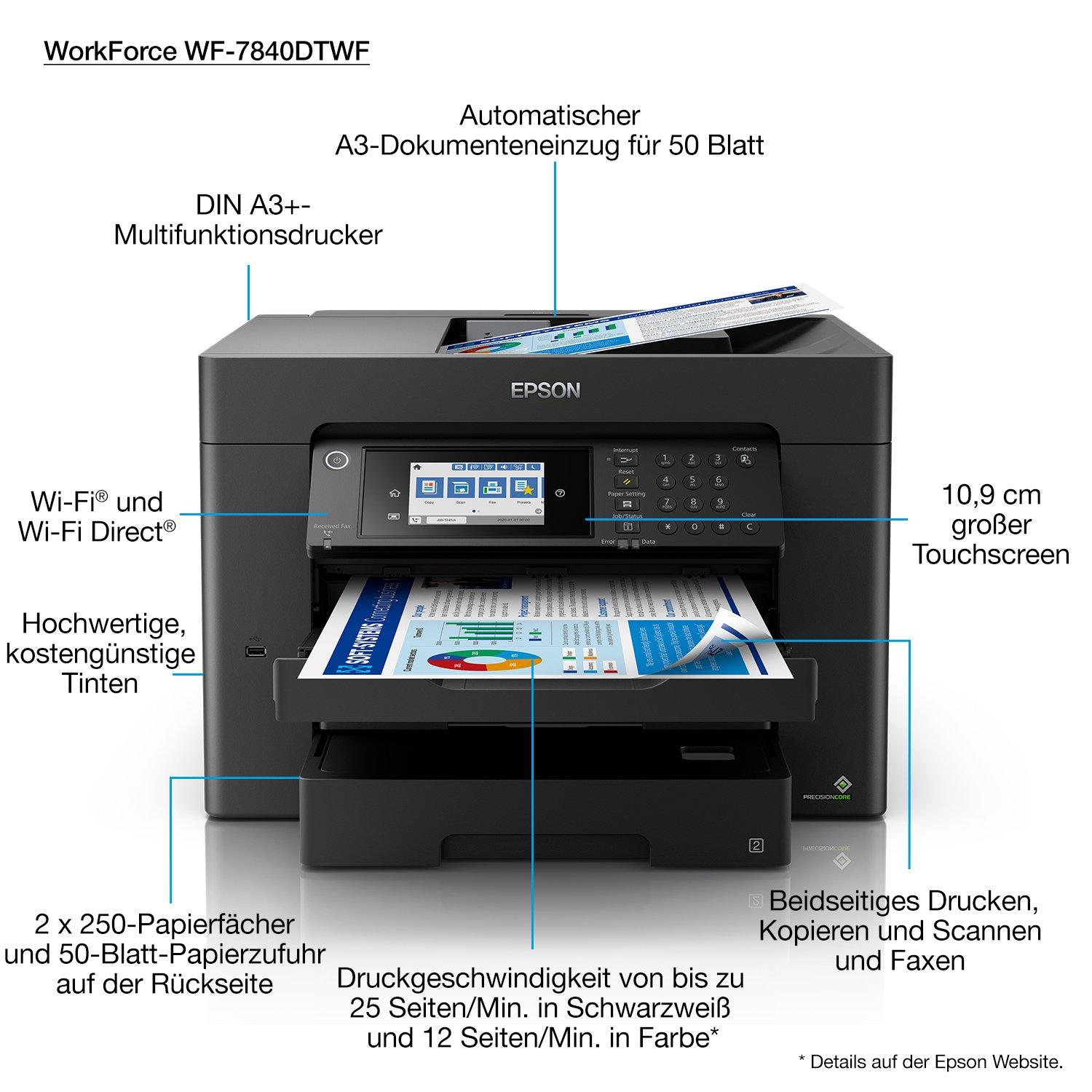 WorkForce WF-7840DTWF | MicroBusiness | Tintenstrahldrucker | Drucker |  Produkte | Epson Deutschland