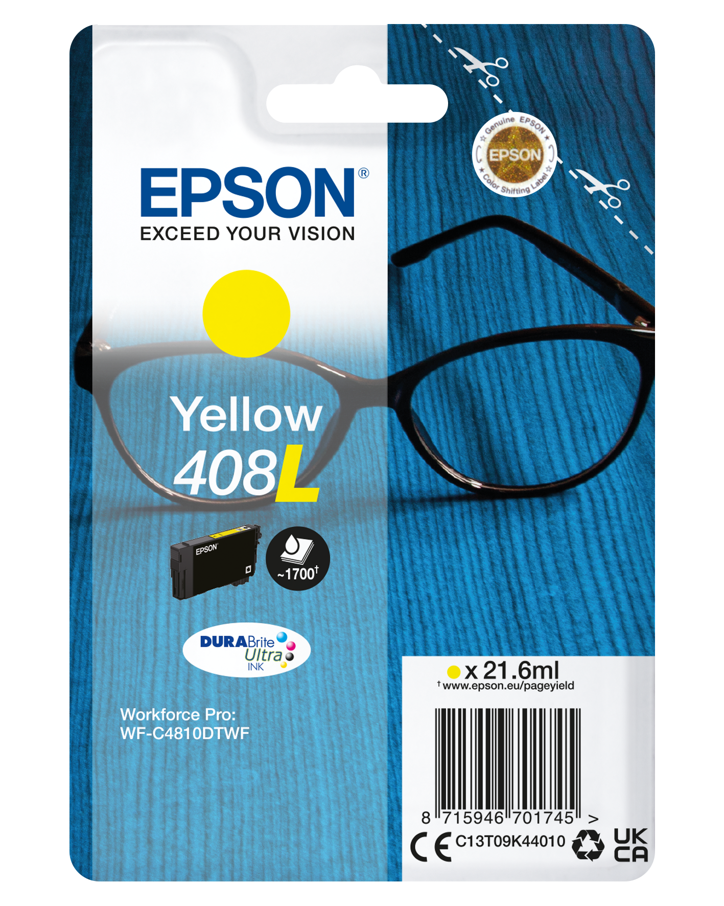 Singlepack Yellow 408L DURABrite Ultra Ink